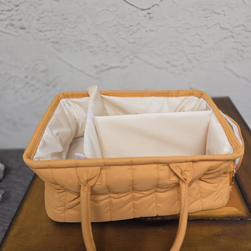 Quilted Orange Baby Bag